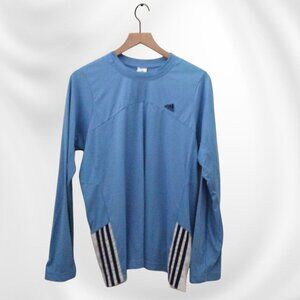 Adidas | Tops | Adidas Blue Long Sleeve Tee Athletic Style |